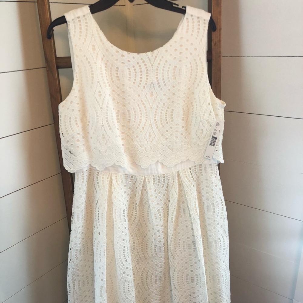 Antonio Melani white dress NWT 14